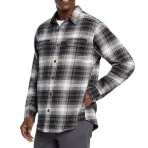 Orvis Men’s Heavyweight Soft 100% Cotton Flannel Shirt Side Pockets NEW